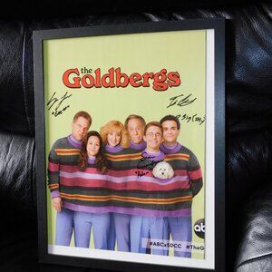 The Goldbergs signed poster - ABC TV show - Adam, Big Tasty, Geoff Schwartz